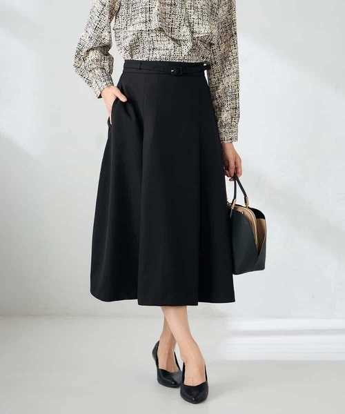 a.v.v（アーヴェヴェ）の「【洗える/イージーケア/ストレッチ】パウダーツイルフレアスカート（スカート・レディース・ブラック/ブラウン・36/40/38）」の14枚目の写真