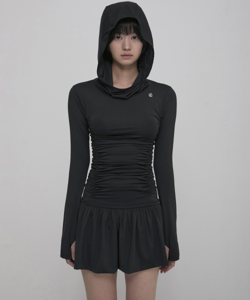 FLAREUP(フレアアップ)の「Hooded High Neck Long Dress (FL-185_Black)(ワンピース・レディース・ブラック・OS)」の5枚目の写真