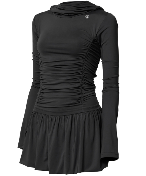 FLAREUP(フレアアップ)の「Hooded High Neck Long Dress (FL-185_Black)(ワンピース・レディース・ブラック・OS)」の6枚目の写真