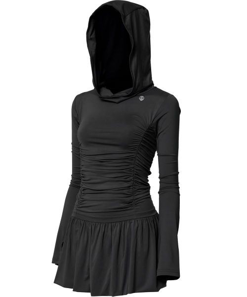FLAREUP(フレアアップ)の「Hooded High Neck Long Dress (FL-185_Black)(ワンピース・レディース・ブラック・OS)」の8枚目の写真