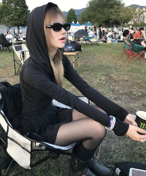 FLAREUP(フレアアップ)の「Hooded High Neck Long Dress (FL-185_Black)(ワンピース・レディース・ブラック・OS)」の12枚目の写真
