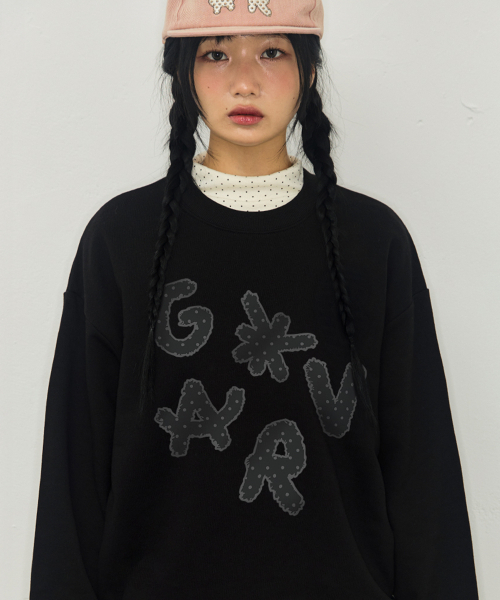 GRAVER（グレーバー）の「[ユニセックス]DOTS GRAV スウェット_ブラック（スウェット・レディース・ブラック・SMALL/MEDIUM/LARGE）」の2枚目の写真