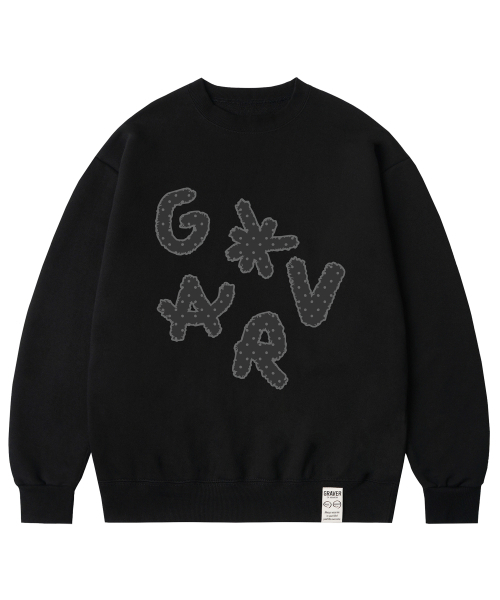 GRAVER（グレーバー）の「[ユニセックス]DOTS GRAV スウェット_ブラック（スウェット・レディース・ブラック・SMALL/MEDIUM/LARGE）」の3枚目の写真