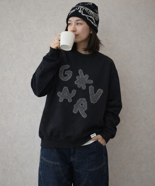 GRAVER（グレーバー）の「[ユニセックス]DOTS GRAV スウェット_ブラック（スウェット・レディース・ブラック・SMALL/MEDIUM/LARGE）」の4枚目の写真