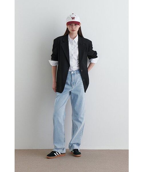MUSINSA STANDARD WOMAN（ムシンサスタンダードウーマン）の「ウィメンズストレートデニムパンツ[ライトインディゴ]（デニムパンツ・レディース・その他・32/30/23/24/25/26/27/28/29）」の17枚目の写真