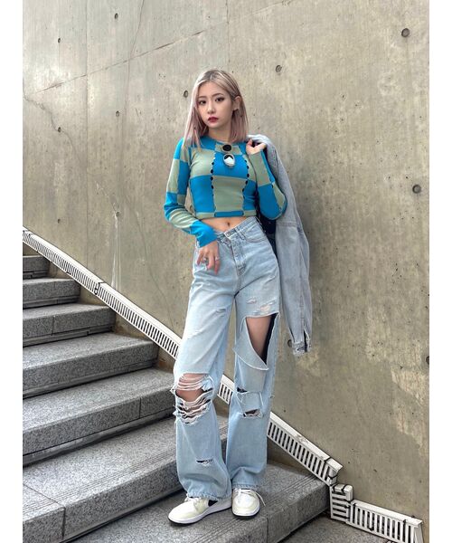 MUSINSA STANDARD WOMAN（ムシンサスタンダードウーマン）の「ウィメンズストレートデニムパンツ[ライトインディゴ]（デニムパンツ・レディース・その他・32/30/23/24/25/26/27/28/29）」の20枚目の写真