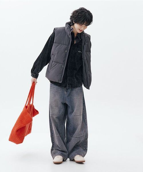 MUSINSA STANDARD（ムシンサスタンダード）の「デイリープファーパディングベスト [ダークグレー]（ダウンベスト・メンズ・その他・SMALL/MEDIUM/LARGE/X-LARGE/XX-LARGE）」の9枚目の写真