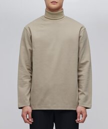 ポンテタートルネック長袖Tシャツ[ベージュ]