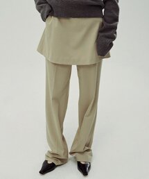SINOON（シヌーン）の「2 WAY LAYERED PANTS (LIGHT BEIGE)（スラックス）」