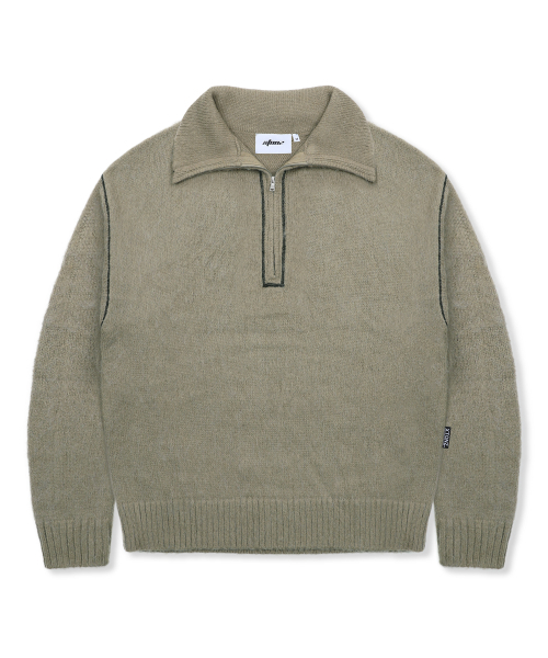 XTONZ(エクストーンズ)の「XTK176 パーネルハーフジップニット (モカ)(ニット/セーター・レディース・その他・MEDIUM/LARGE)」の5枚目の写真