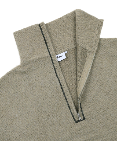 XTONZ(エクストーンズ)の「XTK176 パーネルハーフジップニット (モカ)(ニット/セーター・レディース・その他・MEDIUM/LARGE)」の8枚目の写真