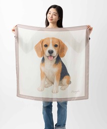 Jubilee（ジュビリー）の「《32柄》 犬・猫 アニマル柄 大判サテンスカーフ 90x90cm（バンダナ/スカーフ）」