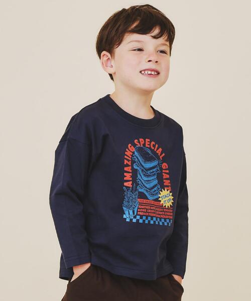 THE SHOP TK （ザ ショップ ティーケー ）の「【110-160】プリント長袖Tシャツ（Tシャツ/カットソー・キッズ・ベージュ系その他/ブラック/アイボリー系3/ネイビー系3/アイボリー/アイボリー系・11/12/15 /13/14/16）」の7枚目の写真