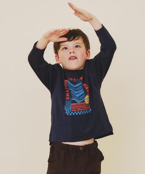 THE SHOP TK （ザ ショップ ティーケー ）の「【110-160】プリント長袖Tシャツ（Tシャツ/カットソー・キッズ・ベージュ系その他/ブラック/アイボリー系3/ネイビー系3/アイボリー/アイボリー系・11/12/15 /13/14/16）」の8枚目の写真