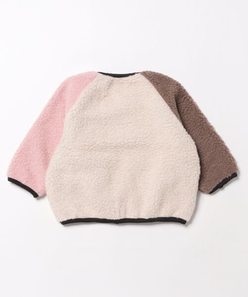 Life Support Products（ライフサポートプロダクツ）の「ノーカラーボアジャケット（ノーカラージャケット・キッズ・クリーム/グレー/ブラック/ブラウン/ピンク/ホワイト系その他・80/90/95/100/110/120/130/140/150）」の17枚目の写真