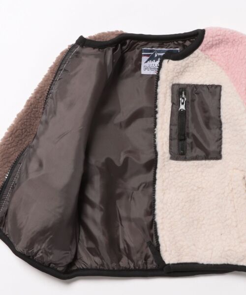 Life Support Products（ライフサポートプロダクツ）の「ノーカラーボアジャケット（ノーカラージャケット・キッズ・クリーム/グレー/ブラック/ブラウン/ピンク/ホワイト系その他・80/90/95/100/110/120/130/140/150）」の18枚目の写真