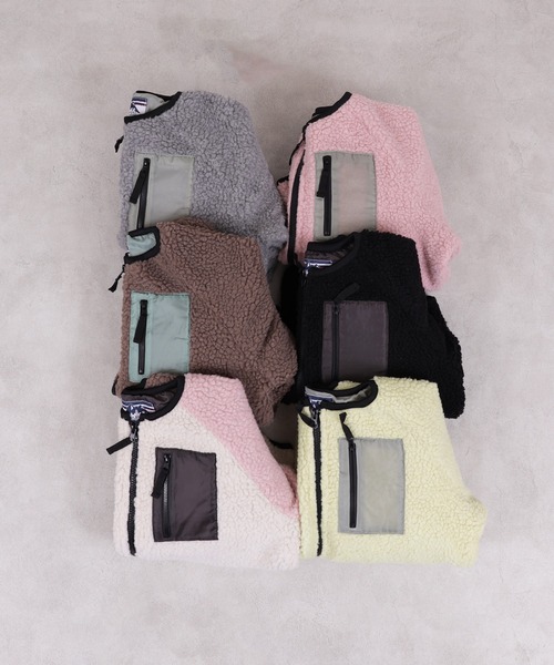 Life Support Products（ライフサポートプロダクツ）の「ノーカラーボアジャケット（ノーカラージャケット・キッズ・クリーム/グレー/ブラック/ブラウン/ピンク/ホワイト系その他・80/90/95/100/110/120/130/140/150）」の19枚目の写真