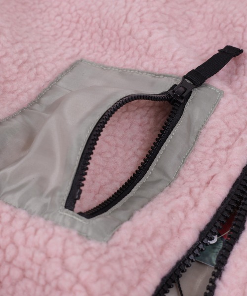 Life Support Products（ライフサポートプロダクツ）の「ノーカラーボアジャケット（ノーカラージャケット・キッズ・クリーム/グレー/ブラック/ブラウン/ピンク/ホワイト系その他・80/90/95/100/110/120/130/140/150）」の10枚目の写真