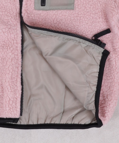 Life Support Products（ライフサポートプロダクツ）の「ノーカラーボアジャケット（ノーカラージャケット・キッズ・クリーム/グレー/ブラック/ブラウン/ピンク/ホワイト系その他・80/90/95/100/110/120/130/140/150）」の11枚目の写真