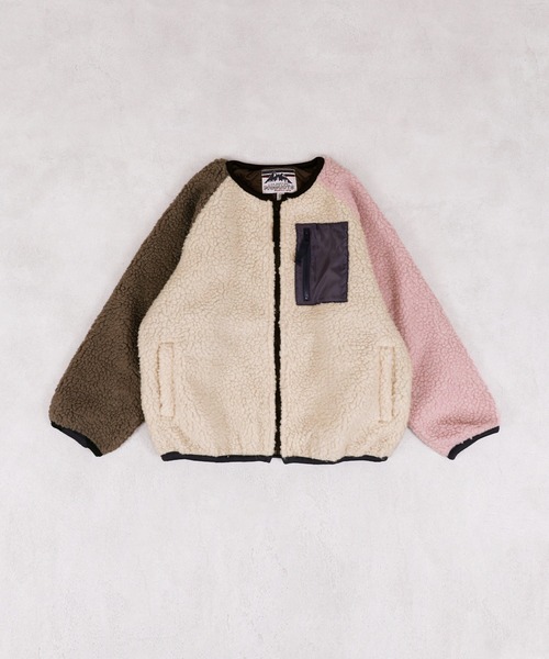 Life Support Products（ライフサポートプロダクツ）の「ノーカラーボアジャケット（ノーカラージャケット・キッズ・クリーム/グレー/ブラック/ブラウン/ピンク/ホワイト系その他・80/90/95/100/110/120/130/140/150）」の20枚目の写真