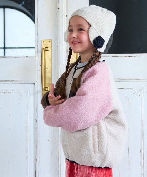 Life Support Products（ライフサポートプロダクツ）の「ノーカラーボアジャケット（ノーカラージャケット・キッズ・クリーム/グレー/ブラック/ブラウン/ピンク/ホワイト系その他・80/90/95/100/110/120/130/140/150）」の22枚目の写真