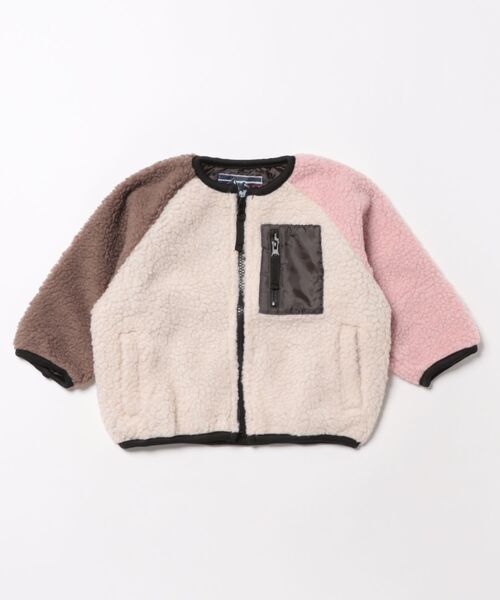 Life Support Products（ライフサポートプロダクツ）の「ノーカラーボアジャケット（ノーカラージャケット・キッズ・クリーム/グレー/ブラック/ブラウン/ピンク/ホワイト系その他・80/90/95/100/110/120/130/140/150）」の16枚目の写真