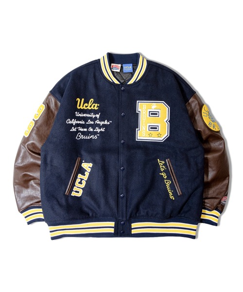 JACKROSE（ジャックローズ）の「NUTMEG＆UCLA-中綿スタジアムジャケット（スタジャン・メンズ・ブラック/ネイビー・L/M）」の2枚目の写真