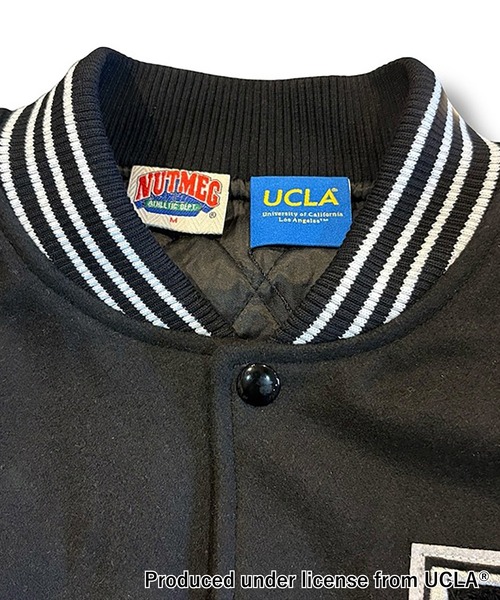 JACKROSE（ジャックローズ）の「NUTMEG＆UCLA-中綿スタジアムジャケット（スタジャン・メンズ・ブラック/ネイビー・L/M）」の7枚目の写真