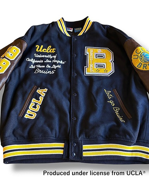 JACKROSE（ジャックローズ）の「NUTMEG＆UCLA-中綿スタジアムジャケット（スタジャン・メンズ・ブラック/ネイビー・L/M）」の16枚目の写真