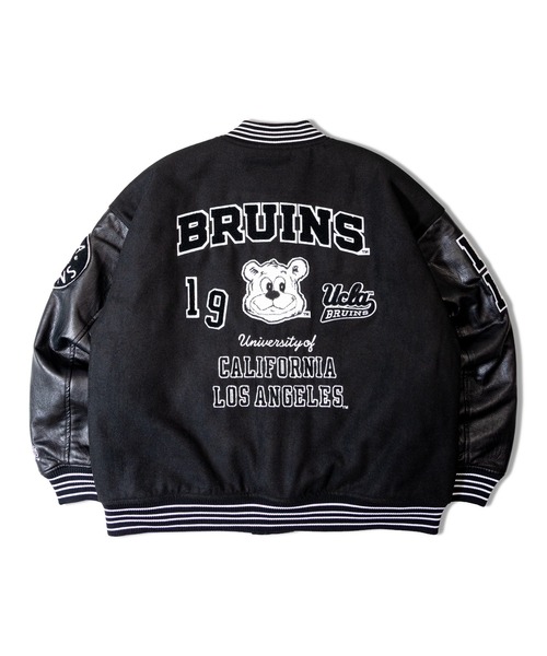 JACKROSE（ジャックローズ）の「NUTMEG＆UCLA-中綿スタジアムジャケット（スタジャン・メンズ・ブラック/ネイビー・L/M）」の15枚目の写真