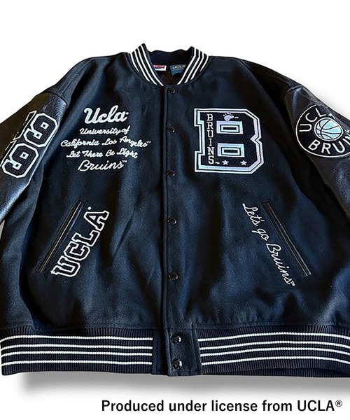 JACKROSE（ジャックローズ）の「NUTMEG＆UCLA-中綿スタジアムジャケット（スタジャン・メンズ・ブラック/ネイビー・L/M）」の14枚目の写真
