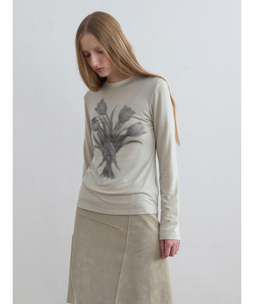 Kijun(キジュン)の「Romantic Jersey Top Sage(Tシャツ/カットソー・レディース・その他・MEDIUM/SMALL)」の2枚目の写真
