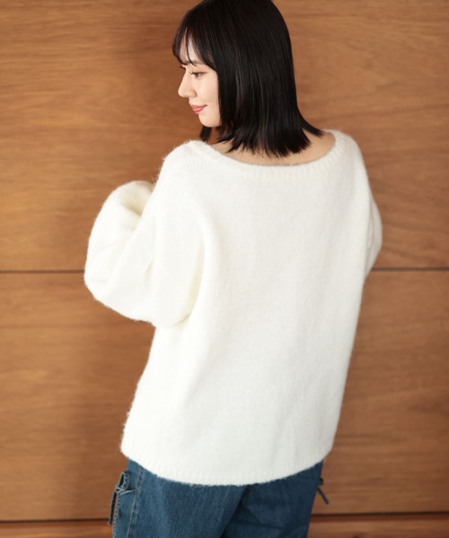 Ruwan yu(ルワンユー)の「2WAYレイヤード風ニットプルオーバー【大きいサイズ対応】(ニット/セーター・レディース・ホワイト・F)」の8枚目の写真