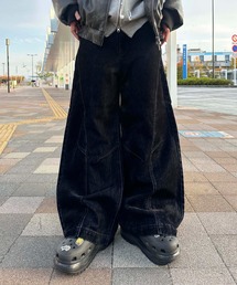 EPNK | Flocky Curve Darted Pants / フロッキーカーブデニムパンツ(その他パンツ)