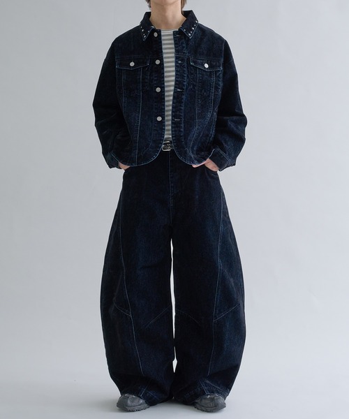 EPNK(イーピーエヌケー)の「Flocky Curve Darted Pants / フロッキーカーブデニムパンツ(その他パンツ・メンズ・ブラック系・LARGE/MEDIUM/SMALL)」の20枚目の写真
