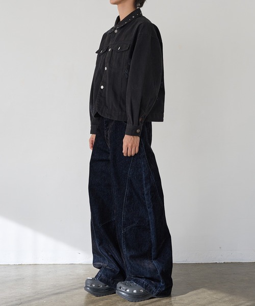 EPNK(イーピーエヌケー)の「Flocky Curve Darted Pants / フロッキーカーブデニムパンツ(その他パンツ・メンズ・ブラック系・LARGE/MEDIUM/SMALL)」の18枚目の写真