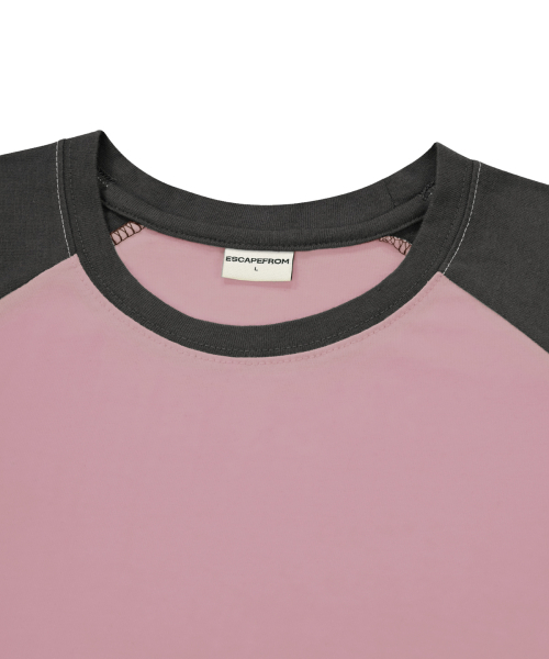 ESCAPEFROM(エスケープフロム)の「ハーフシュガーフルカオスプリントラグラン配色半袖Tシャツピンク(Tシャツ/カットソー・レディース・その他・MEDIUM/LARGE)」の4枚目の写真