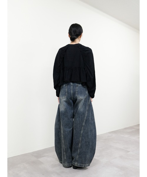 DOLLUPOOPS（ドールアップウップス）の「ヴィンテージカーブラインデニムパンツ（デニムパンツ・レディース・ブラック/ネイビー・MEDIUM/SMALL）」の14枚目の写真