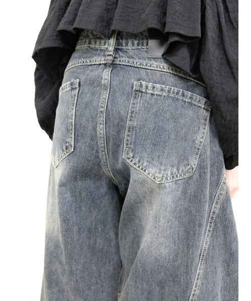 DOLLUPOOPS（ドールアップウップス）の「ヴィンテージカーブラインデニムパンツ（デニムパンツ・レディース・ブラック/ネイビー・MEDIUM/SMALL）」の21枚目の写真