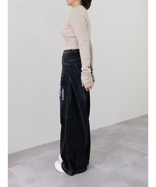 DOLLUPOOPS（ドールアップウップス）の「ヴィンテージカーブラインデニムパンツ（デニムパンツ・レディース・ブラック/ネイビー・MEDIUM/SMALL）」の11枚目の写真