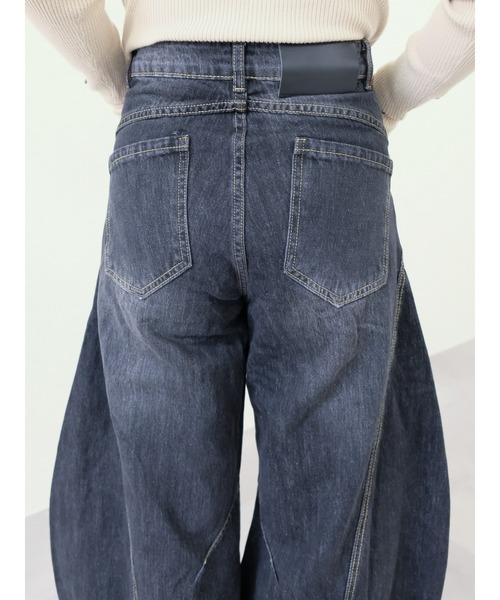 DOLLUPOOPS（ドールアップウップス）の「ヴィンテージカーブラインデニムパンツ（デニムパンツ・レディース・ブラック/ネイビー・MEDIUM/SMALL）」の9枚目の写真