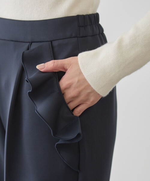 Jayro（ジャイロ）の「ポケットフリルテーパードパンツ（その他パンツ・レディース・ネイビー/ホワイト系その他/キャメル・M）」の10枚目の写真