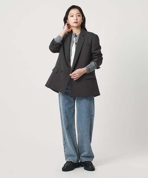 MARW UNITED ARROWS(マルゥ ユナイテッドアローズ)の「<MARW UNITED ARROWS>バックタック テーラードジャケット(テーラードジャケット・レディース・ネイビー/ナチュラル/ダークグレー・38/36/34)」の8枚目の写真