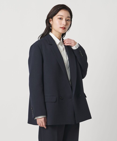 MARW UNITED ARROWS(マルゥ ユナイテッドアローズ)の「<MARW UNITED ARROWS>バックタック テーラードジャケット(テーラードジャケット・レディース・ネイビー/ナチュラル/ダークグレー・38/36/34)」の12枚目の写真