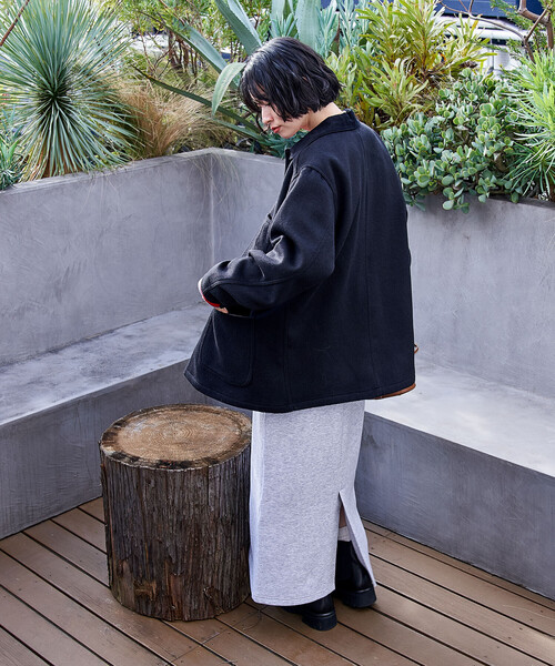 FREAK'S STORE(フリークスストア)の「RED KAP × FREAK'S STORE/レッドキャップ 別注 WOOL CHORE COAT/ウール チョア コート/コーデュロイ 襟切替 コート(カバーオール・レディース・ナチュラル/ブラック/ベージュ・フリ-)」の6枚目の写真