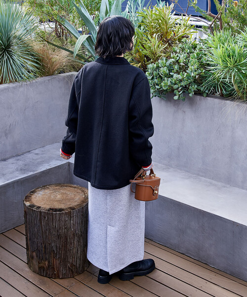 FREAK'S STORE(フリークスストア)の「RED KAP × FREAK'S STORE/レッドキャップ 別注 WOOL CHORE COAT/ウール チョア コート/コーデュロイ 襟切替 コート(カバーオール・レディース・ナチュラル/ブラック/ベージュ・フリ-)」の7枚目の写真