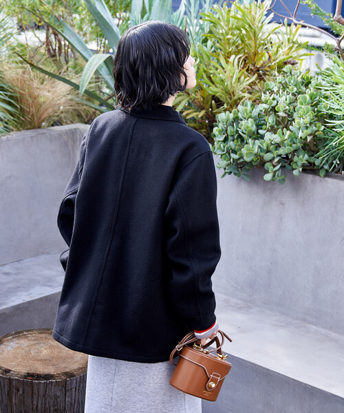 FREAK'S STORE(フリークスストア)の「RED KAP × FREAK'S STORE/レッドキャップ 別注 WOOL CHORE COAT/ウール チョア コート/コーデュロイ 襟切替 コート(カバーオール・レディース・ナチュラル/ブラック/ベージュ・フリ-)」の14枚目の写真