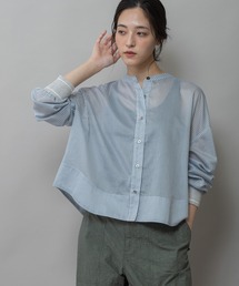 Munich（ミューニック）の「シアーボイル×ニットリブカフスシャツ（シャツ/ブラウス）」