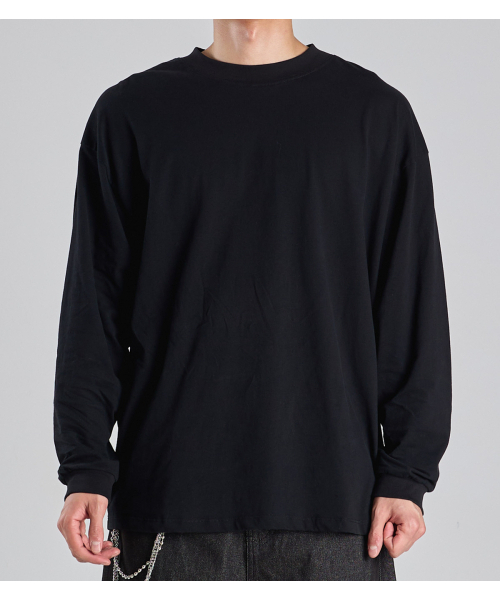 BUTTON SEOUL(ボタンソウル)の「スーピマ100 ロングスリーブTシャツ (ブラック)(Tシャツ/カットソー・レディース・その他・MEDIUM/LARGE/X-LARGE)」の2枚目の写真