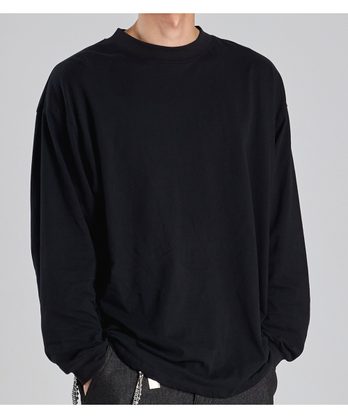 BUTTON SEOUL(ボタンソウル)の「スーピマ100 ロングスリーブTシャツ (ブラック)(Tシャツ/カットソー・レディース・その他・MEDIUM/LARGE/X-LARGE)」の8枚目の写真